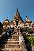 Ayutthaya, Thailand. Wat Yai Chai Mongkhon, the colossal bell-shaped chedi. 